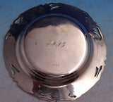 Floral by Alvin Sterling Silver Dessert Plate Daffodil Pierced Rim #2864 (#8679)