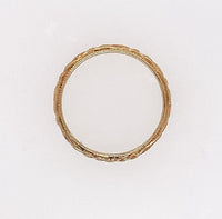 10k Yellow Gold Floral Baby Infant Band Ring with Beaded Edges Size 0 (#J6191)
