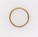 10k Yellow Gold Floral Baby Infant Band Ring with Beaded Edges Size 0 (#J6191)