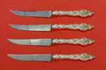 Les Six Fleurs by Reed & Barton Sterling Silver Steak Knife Set 4pc HHWS Custom