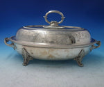 H.E. and Co English Silverplate Vegetable Dish Covered Removable Handle (#5753)