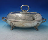 H.E. and Co English Silverplate Vegetable Dish Covered Removable Handle (#5753)