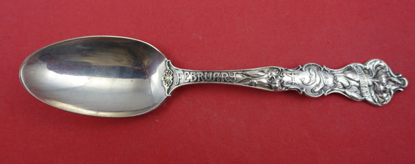 Flower of the Month by Wallace Sterling Teaspoon w/ carnation February  5 7/8"