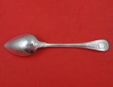 Coin Silver Dessert Spoon with Thread Edge and Roses 7 3/8" Heirloom Silverware