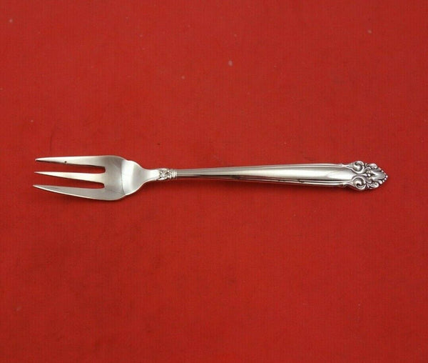 Silver Poppy by Lunt Sterling Silver Cocktail Fork 5 5/8" Heirloom Silverware