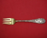 Chrysanthemum by Durgin Sterling Silver Ramekin Fork Gold Washed 5 1/4" Antique