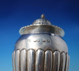 Edward Barton English Georgian Sterling Silver Salt Pepper Shaker 2pc (#5031)