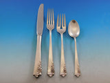Garnet Rose by Lunt Sterling Silver Flatware Set for 8 Service 44 pieces Scarce