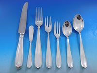 Palm Beach by Buccellati Sterling Silver Flatware Set 12 Service Italy 84 pcs