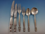 Acorn by Georg Jensen Sterling Silver Dinner Flatware Set 12 Service 72 Pieces