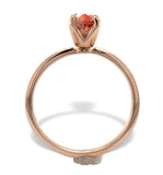 14k Rose Gold .92ct Oregon Genuine Natural Sunstone Ring Size 6.75 (#J7207)