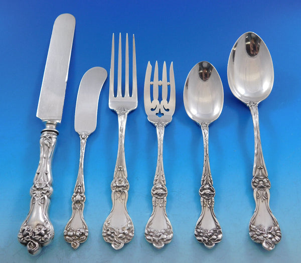 Majestic by Alvin Sterling Silver Flatware Set for 8 Service 49 Pieces