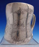 Tiffany and Co Sterling Silver Baby Cup Acid Etched with Dogs #3566/7265 (#8771)