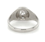 14k Art Deco .44ct Genuine Natural Diamond Men's Ring with GIA Report (#J6744)