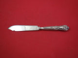 Queens by English Sterling Silver Fish Knife engraved blades 8 5/8"