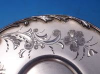 Meriden by Unknown Silverplate Cup and Saucer Set 2pc Bright-Cut (#7110)