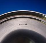 Sterling Silver and Etched Glass Vase 10 3/4" Tall x 3 1/8" Diameter (#3750)