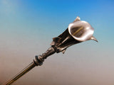 Calla Lily by Whiting Sterling Silver Ice Spoon GW Brite Cut w/ Flowers 9 7/8"