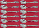 Decor by Gorham Sterling Silver Demitasse Spoon Set 12 Pieces 4 1/2"