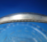 Dutch Crystal Bowl w/Sterling Silver Beaded Style Handle 10 1/14" x 7 1/2" #5535