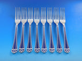 Talisman Blue by Christofle Silverplate Dessert Forks Set of 8 Unused 6 3/4"
