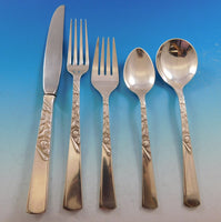 Rose Motif by Stieff Sterling Silver Flatware Set for 8 Service 45 pieces
