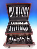 Contessina by Towle Sterling Silver Floral Flatware Set For 12 Service 68 Pieces