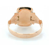 Victorian 10k Rose Gold Genuine Natural Turquoise Ring Size 5.25 (#J7211)