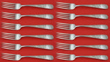 Old Maryland Engraved by Kirk Sterling Silver Regular Fork Set of 12 pcs 7 1/4"