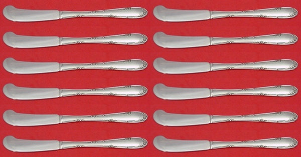 Madeira by Towle Sterling Silver Butter Spreader flat handle Set 12 pcs 5 3/4"