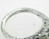 18k White Gold Filigree .66ct Genuine Natural Diamond Ring Love Birds (#J5097)