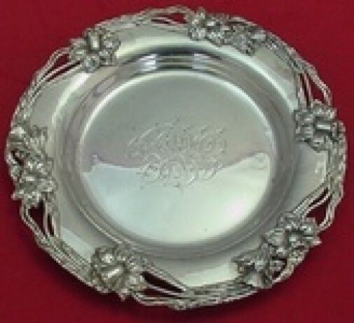 Pattern Unknown by Alvin Sterling Silver Bread and Butter Place Pierced 6 1/4"