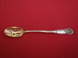 La Reine by Reed and Barton Sterling Silver Olive Spoon Goldwashed Org. 6 1/2"