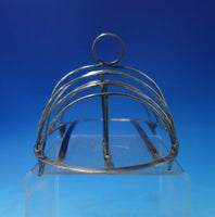 English Georgian Sterling Silver Toast Rack with Applied Feet 4.5 ozt. (#5631)