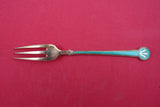 David Andersen Norwegian Sterling Cocktail Fork Vermeil w/ turquoise 5 3/8"