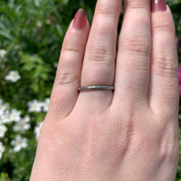 18k White Gold Wedding Band Ring Size 6.75 Jewelry (#J7285)