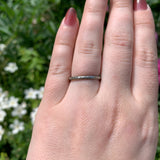 18k White Gold Wedding Band Ring Size 6.75 Jewelry (#J7285)