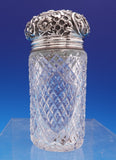 G.H. James and Co English Victorian Sterling Silver Cut Glass Dresser Jar #9247