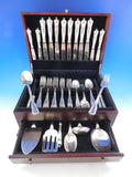 Choiseul by Puiforcat French Sterling Silver Flatware Set Service 49 pcs Dinner