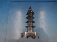Chinese Export .900 Sterling Silver Pepper Shaker Brick Tower c.1890s WC (#6653)