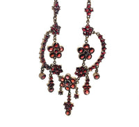 Genuine Natural Bohemian Garnet Necklace Rosette and Swag (#J5255)