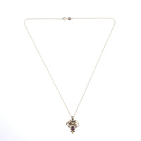 10k Yellow Gold Pendant with Purple Paste and Seed Pearls (#J6167)