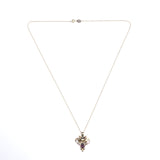 10k Yellow Gold Pendant with Purple Paste and Seed Pearls (#J6167)