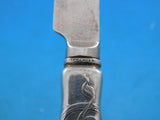 Lap Over Edge Acid Etched by Tiffany Sterling Dessert Knife HH SP w/ Seaweed