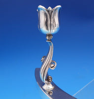Georg Jensen USA Sterling Silver Candlestick Pair 3-Light #190-2 Figural (#8063)