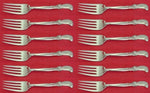 Waltz of Spring by Wallace Sterling Silver Salad Fork Set 12 pieces 6 3/8"