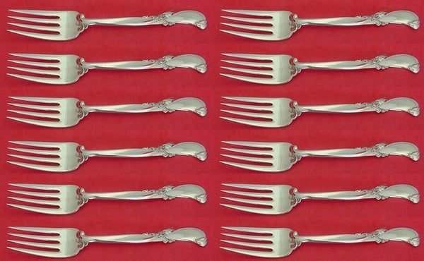 Waltz of Spring by Wallace Sterling Silver Salad Fork Set 12 pieces 6 3/8"