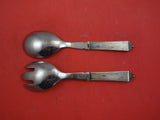 Pyramid by Georg Jensen Sterling Silver Salad Set HH w/ stainless 7 1/2"