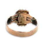 Victorian 10k Rose Gold Genuine Natural Tiger's Eye Quartz Cameo Ring (#J7060)