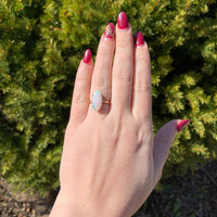 14k Yellow Gold Australian 2.15 Carat Genuine Natural Opal Ring Size 5.75 #J7216